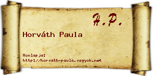 Horváth Paula névjegykártya